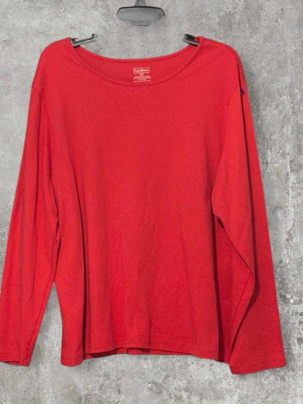 L.L. Bean Women’s Red Long-Sleeve Crewneck Tee